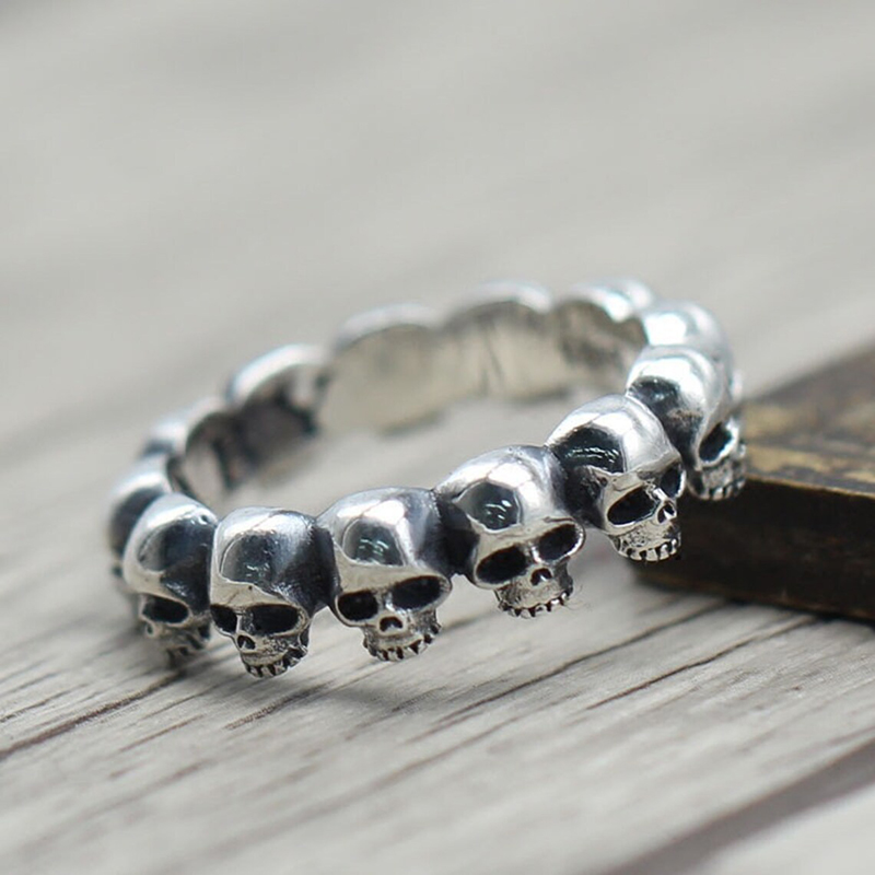 Men Accessories For Party - Huitan Punk Skull Ring for Men/Women