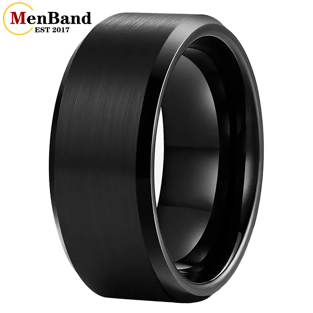 Men Accessories For Wedding - MenBand Basic 10/12mm Men Wedding Black