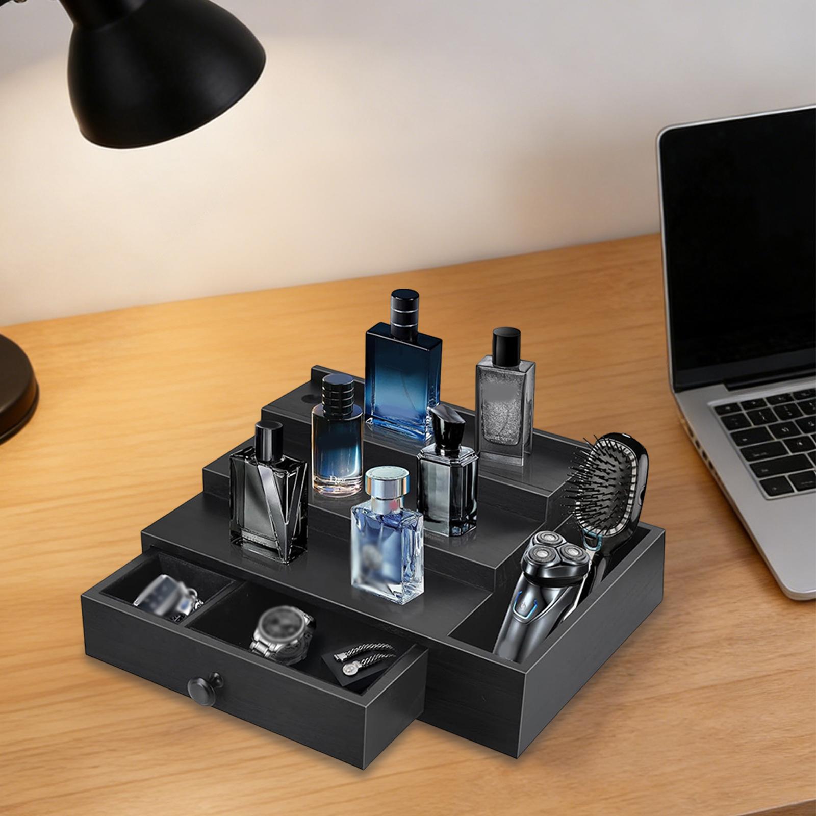 Men'S Accessories Organizer For Wardrobe - Trapezoidal Perfume Organizer Stand with Velvet