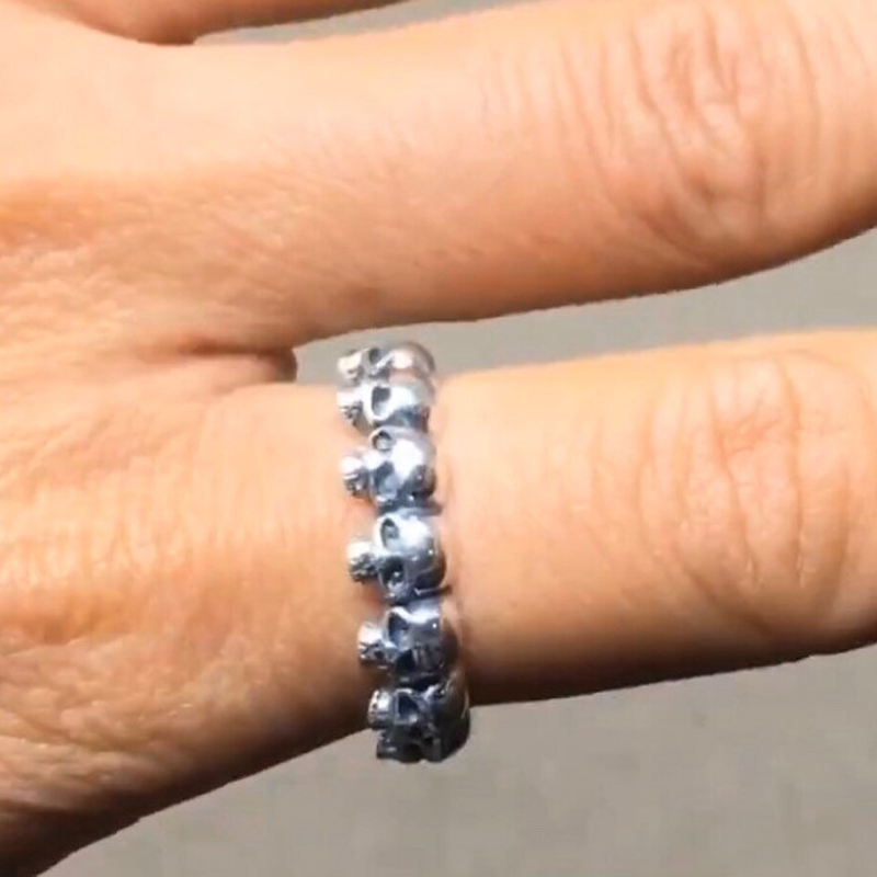 Huitan Punk Skull Ring for Men - Men Accessories For Party recension och pris