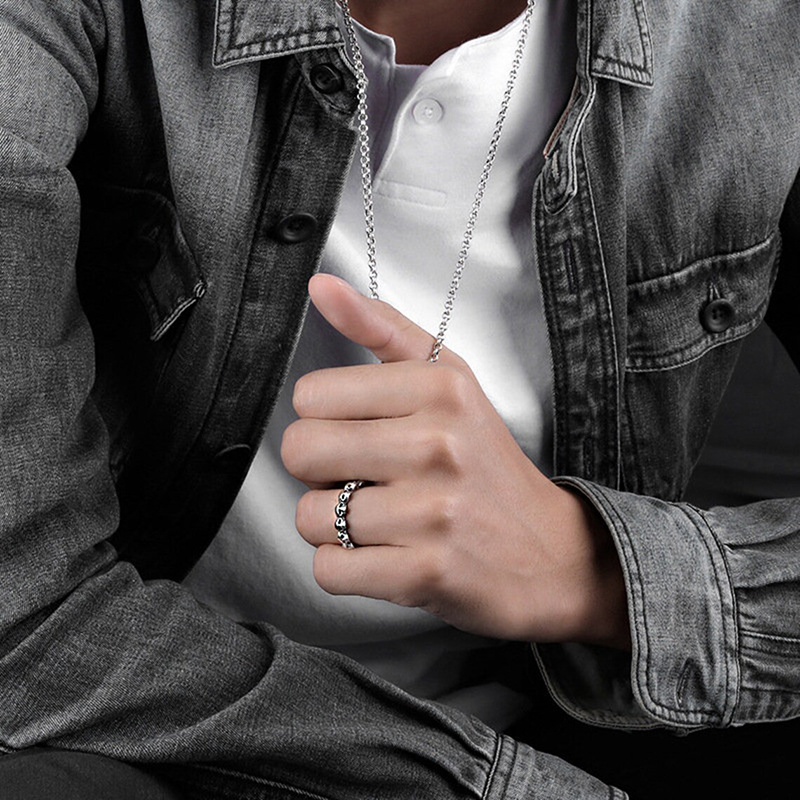 Huitan Punk Skull Ring for Men - Men Accessories For Party recension och pris