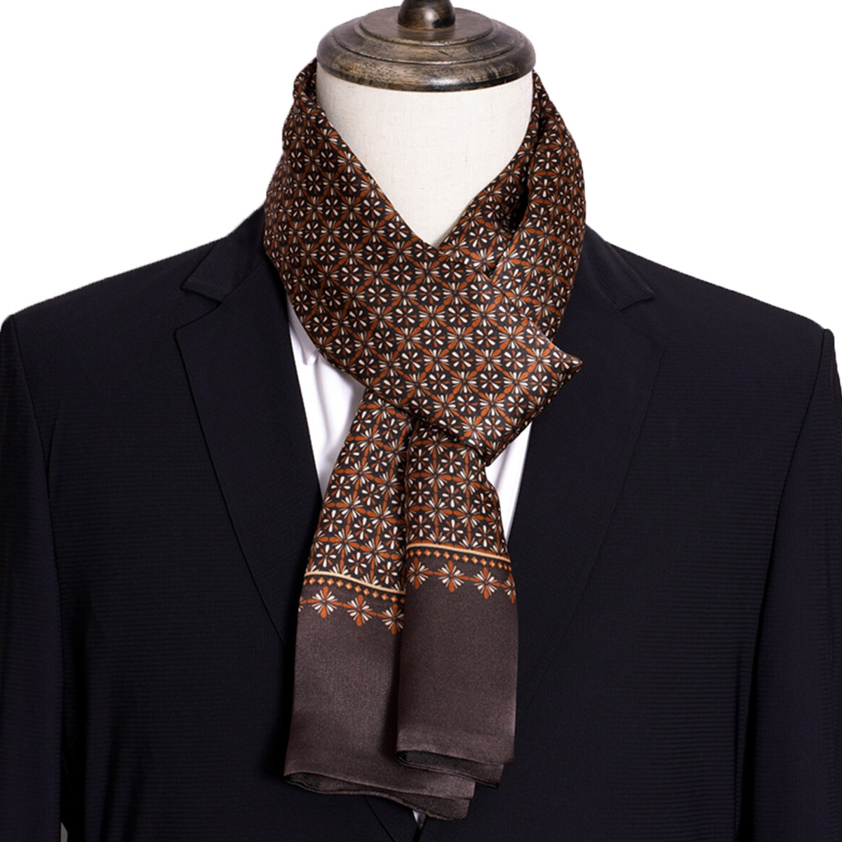 New Men's Stripe Silk Scarf Ho - Men Accessories For Travel recension och pris