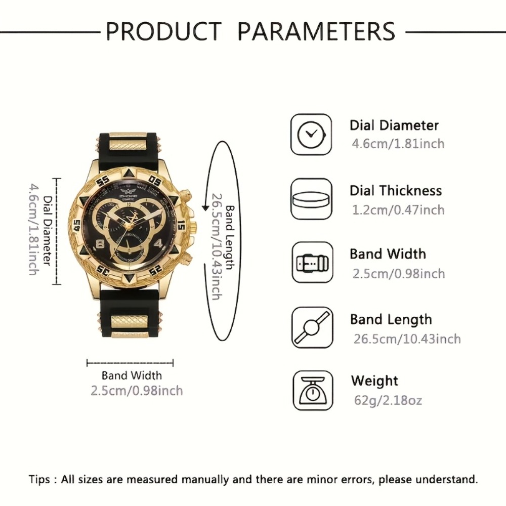 4‑Piece Luxury Men’s Watch and - Men'S Minimalist Accessories recension och pris