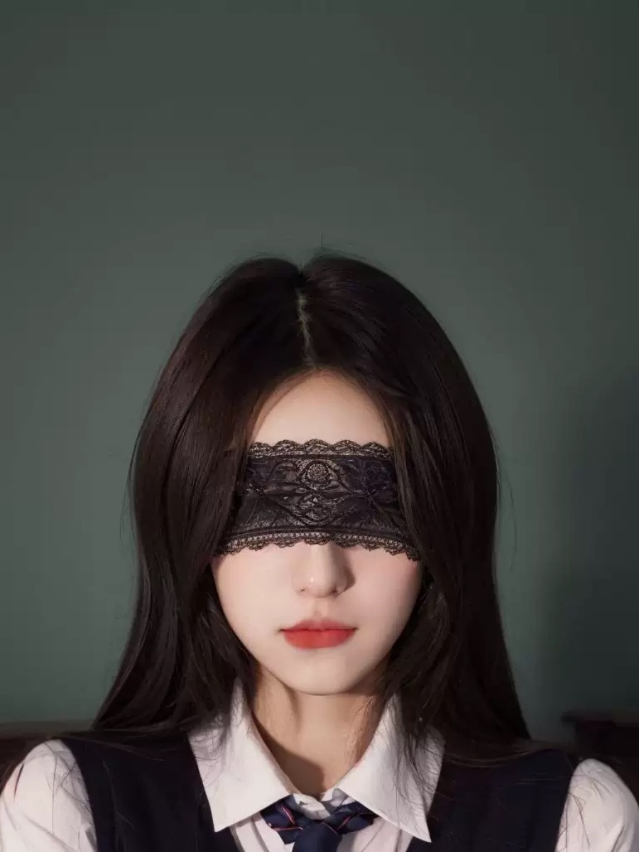Sexy Lace Eye Mask Black Flora - Men Accessories For Party recension och pris
