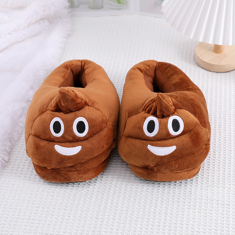 Funny Poop Emoji Plush Slipper - Men'S Accessories Rack recension och pris