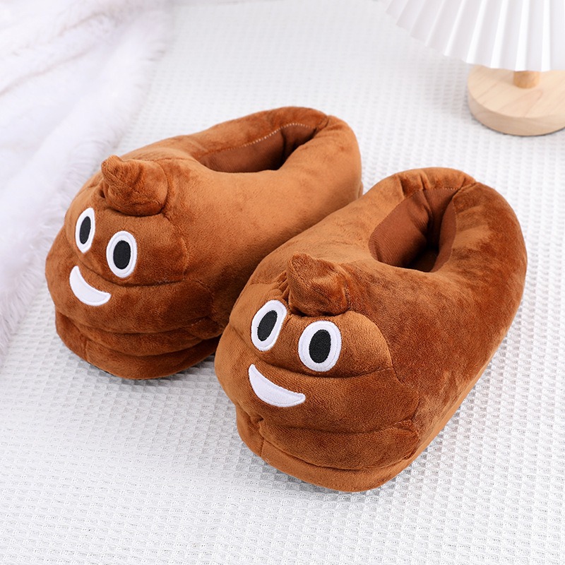 Funny Poop Emoji Plush Slipper - Men'S Accessories Rack recension och pris