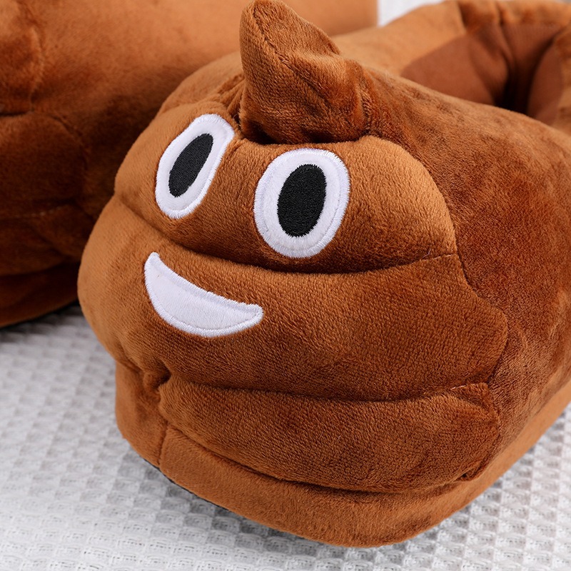 Funny Poop Emoji Plush Slipper - Men'S Accessories Rack recension och pris