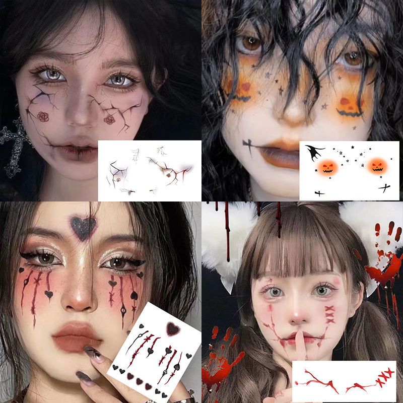 16pcs Waterproof Halloween Tat - Men Accessories For Party recension och pris