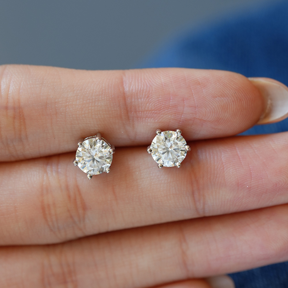 925 Silver Round Moissanite St - Men'S Minimalist Accessories recension och pris